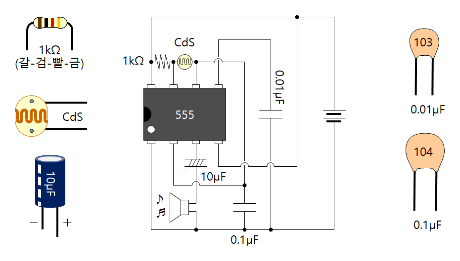 6-7 타이머 IC(555)를 이용한 사이렌