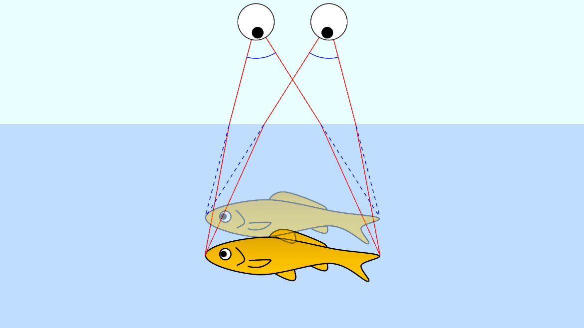 Refraction on water